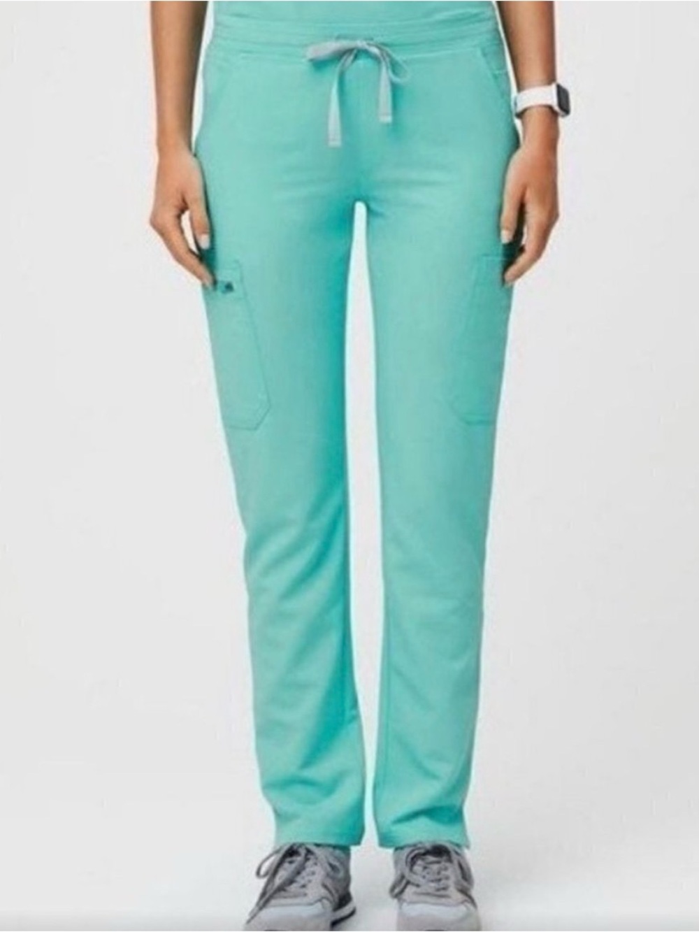FIGS Yola High-Rise Skinny Scrub Pants in RETIRED Light Teal PO# 3016 - S